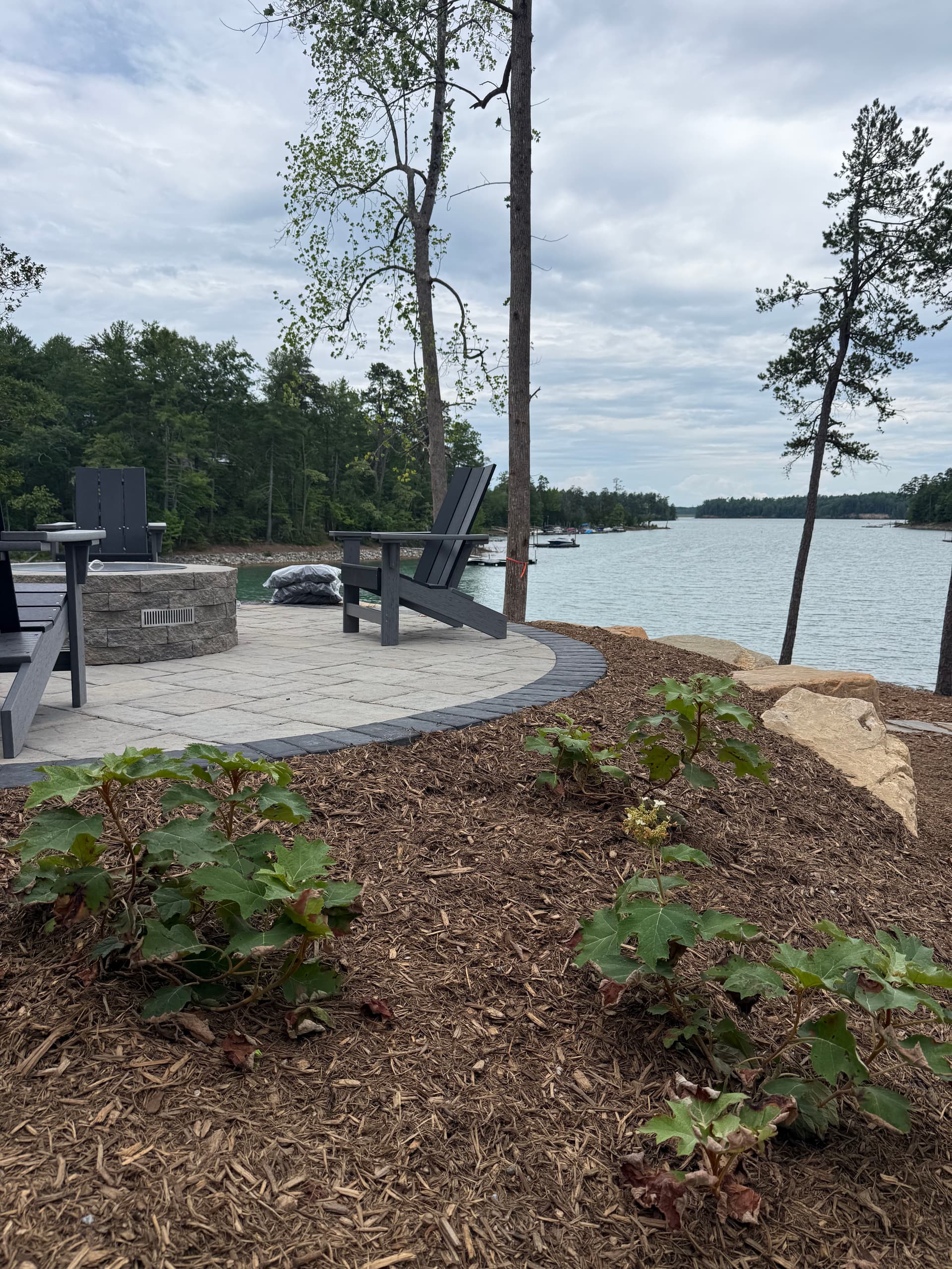 Paver Patio and Fire Pit Build at Lake James NC